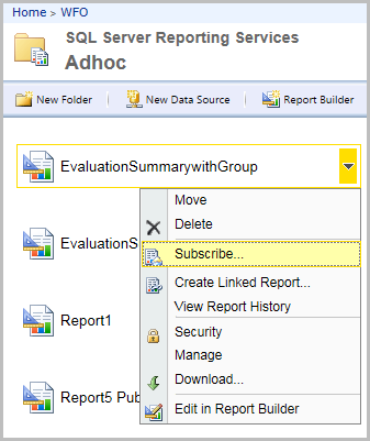 From the drop-down menu, click Subscribe