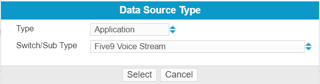 Five9 Application Data Source Type