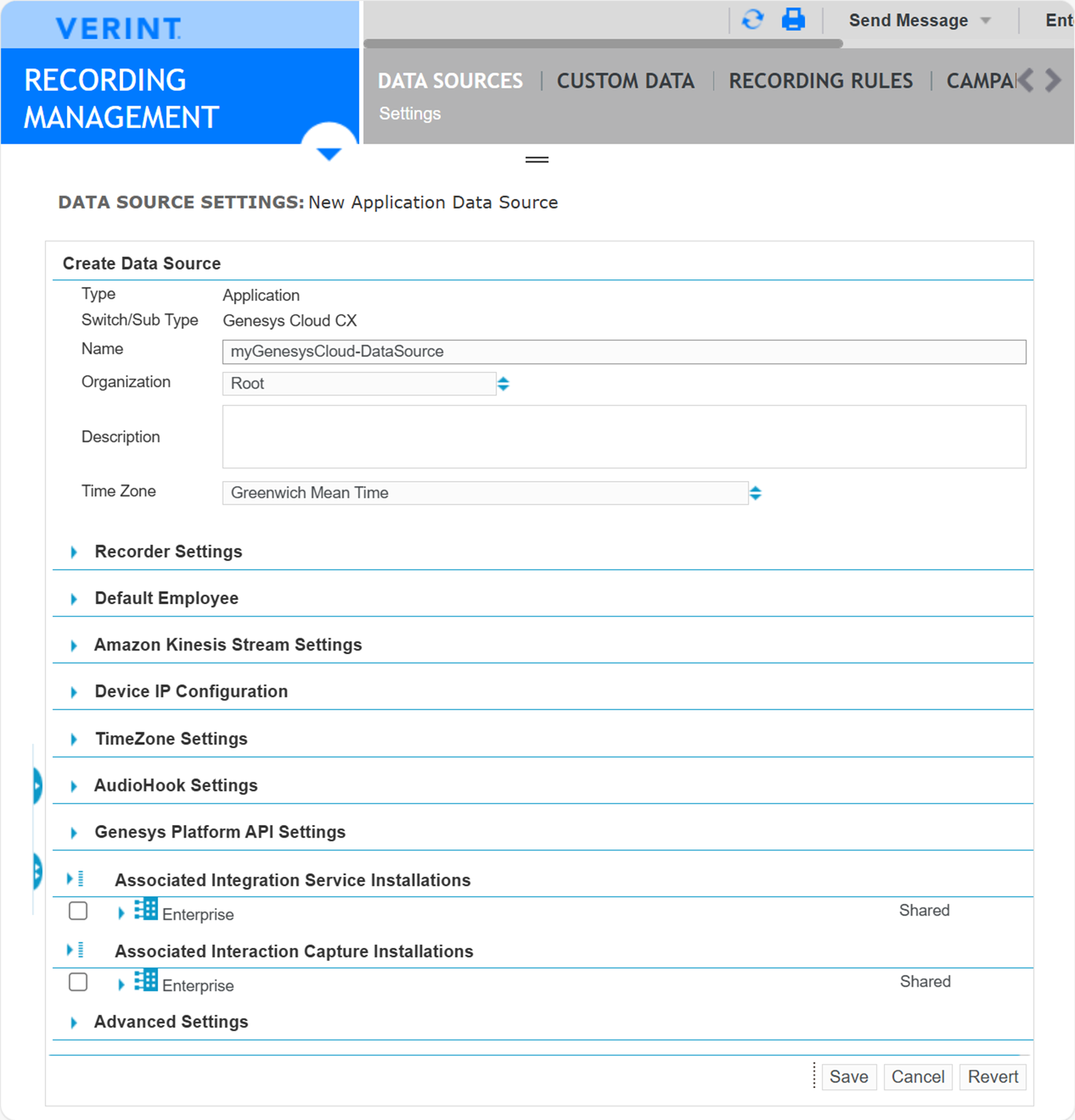 Genesys PureCloud Application Data Source