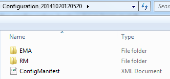 Configuration zip file