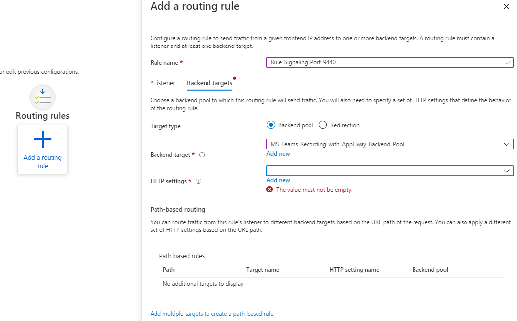 Define Backend targets