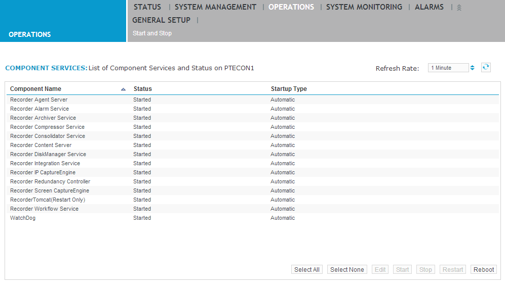Stop and start Component Services