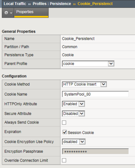 Configure the cookie method