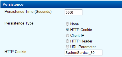 Configuring an HTTP Cookie persistence type on Barracuda load balancer example