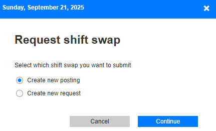 Request shift swap
