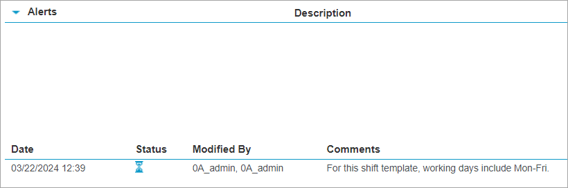 Full Schedule Period - Alerts and History