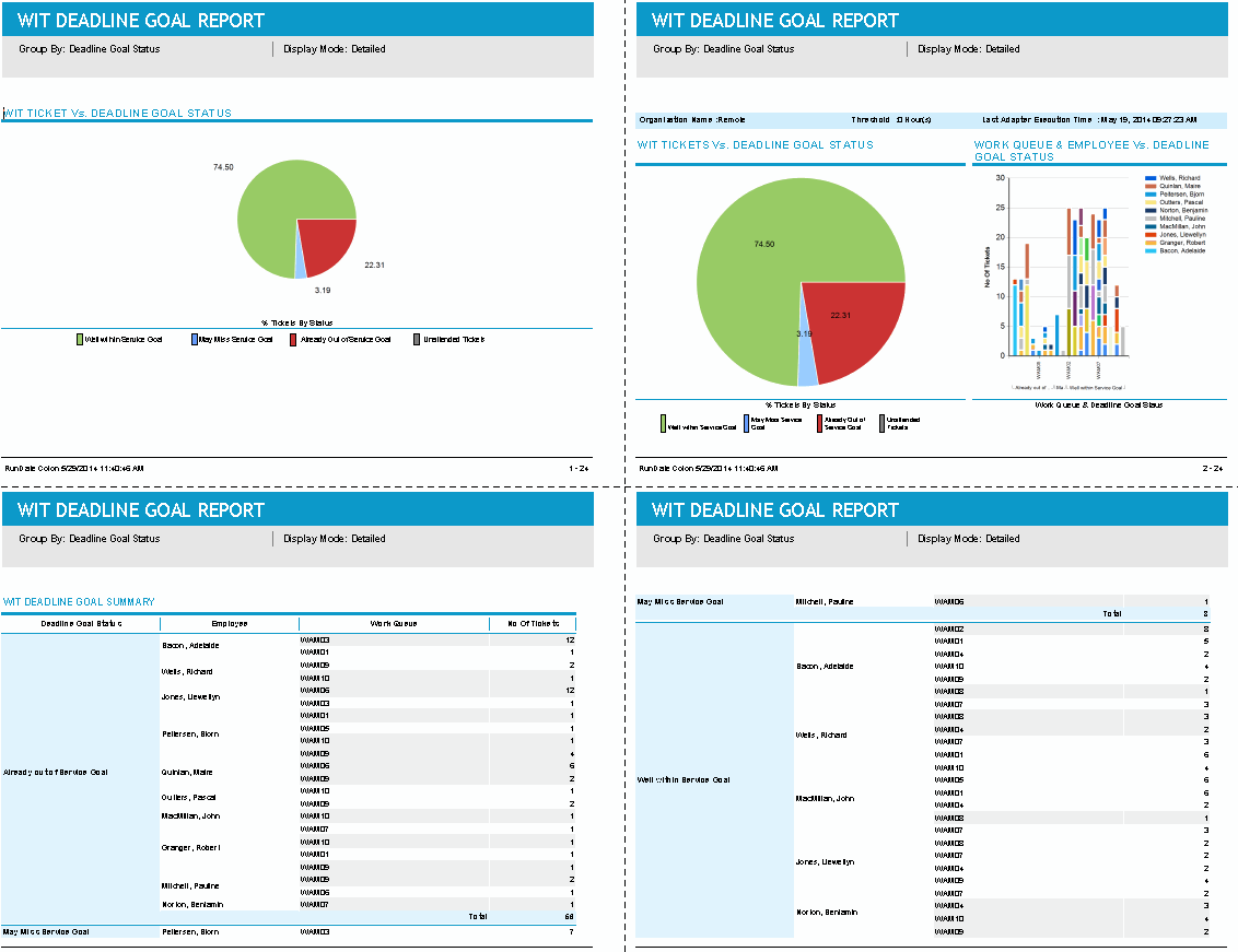 WIT Deadline Goal Report
