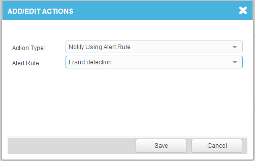 Add and edit actions dialog box