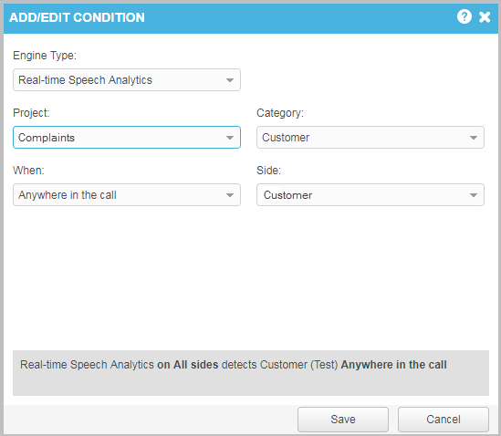 Add and edit condition dialog box