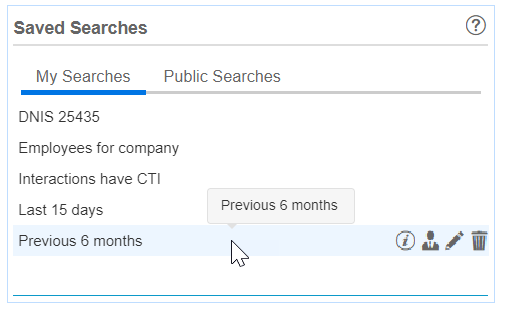Saved searches