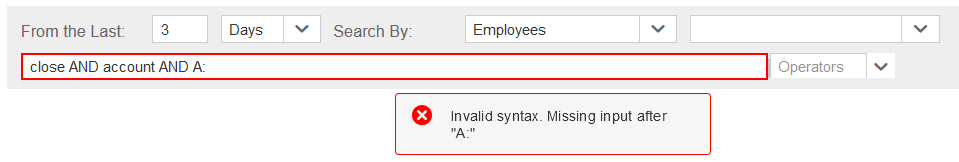 Invalid full-text search
