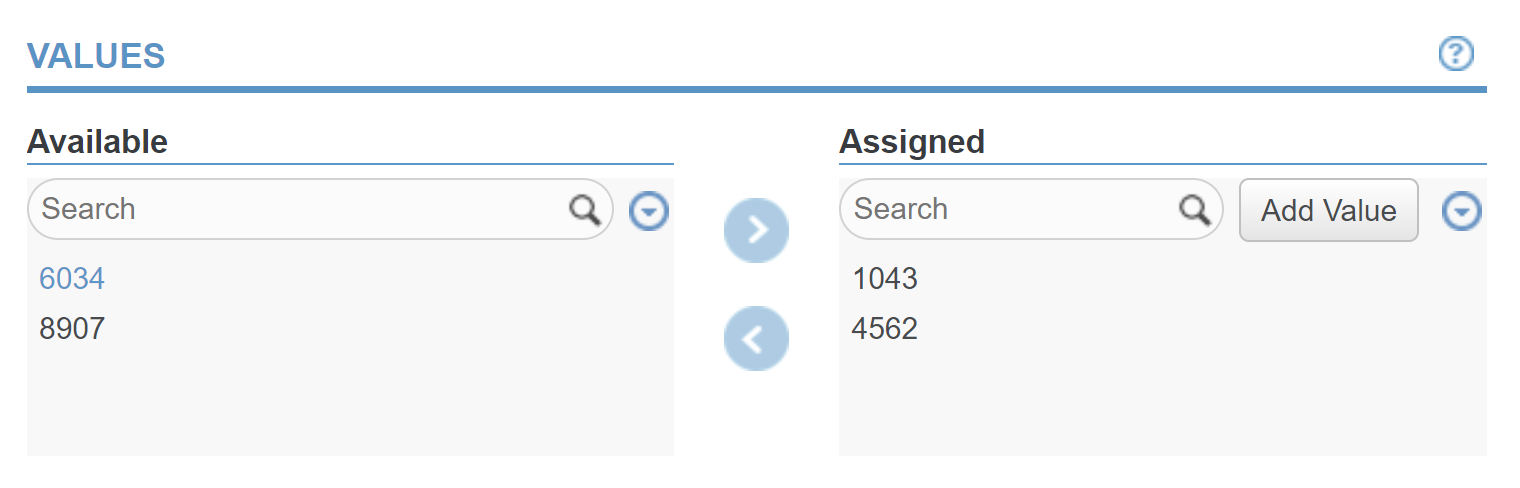 Watch list values
