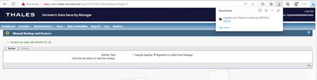 Screenshot of High Availability status in green
