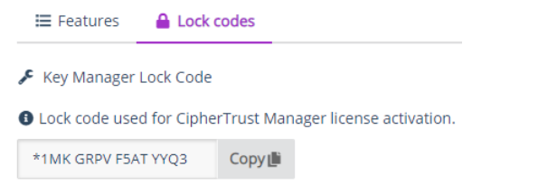 Screenshot of key lock manager
